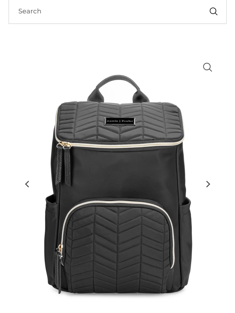 Austin Fowler Quilted Black Backpack